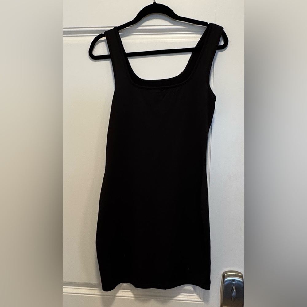 Ina Black Scoop Neck Tank Dress